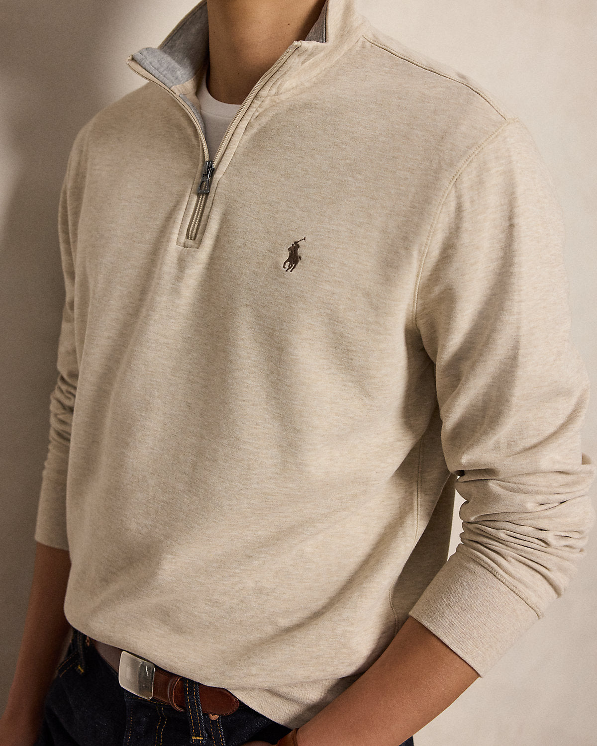 Luxury Jersey Quarter-Zip Pullover