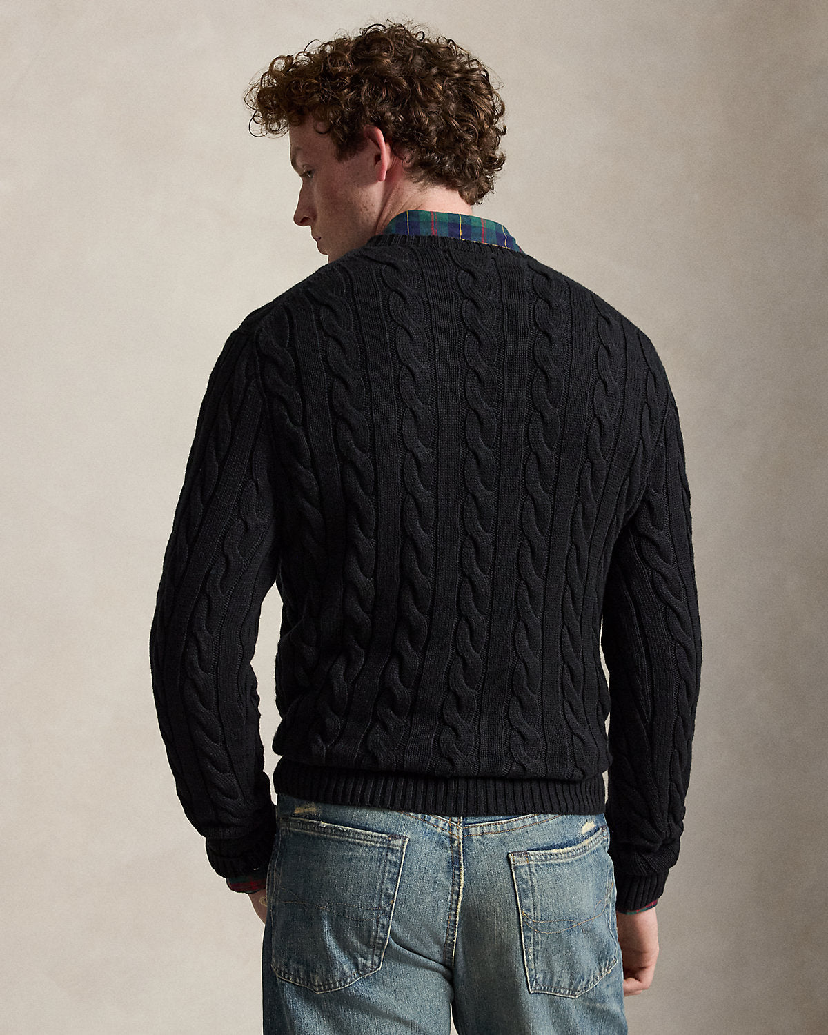 Cable-Knit Cotton Sweater