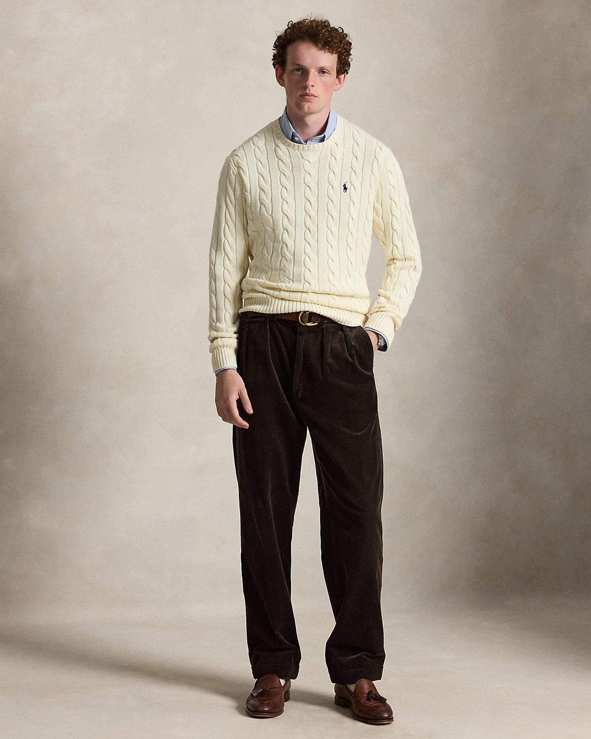 Cable-Knit Cotton Sweater