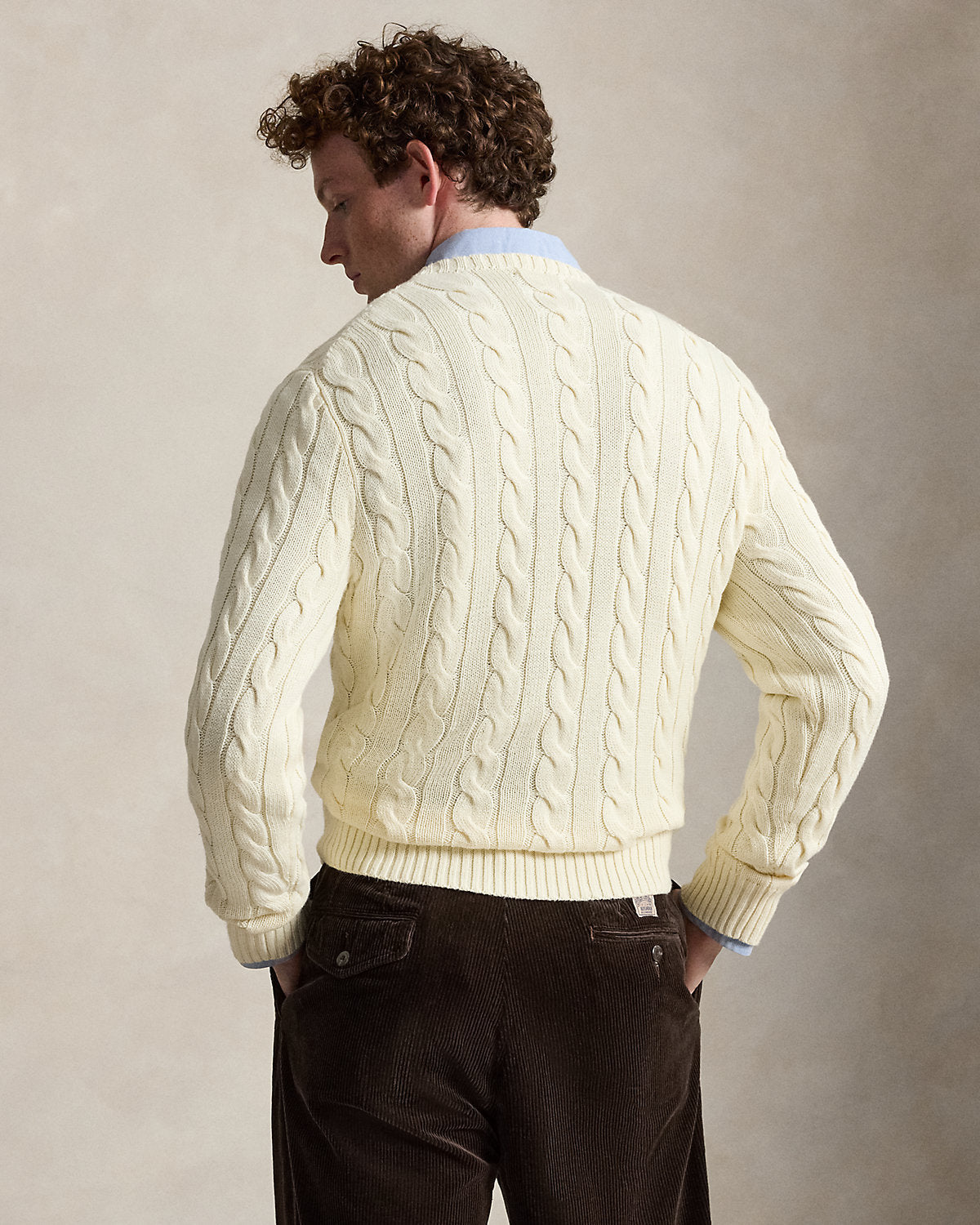 Cable-Knit Cotton Sweater