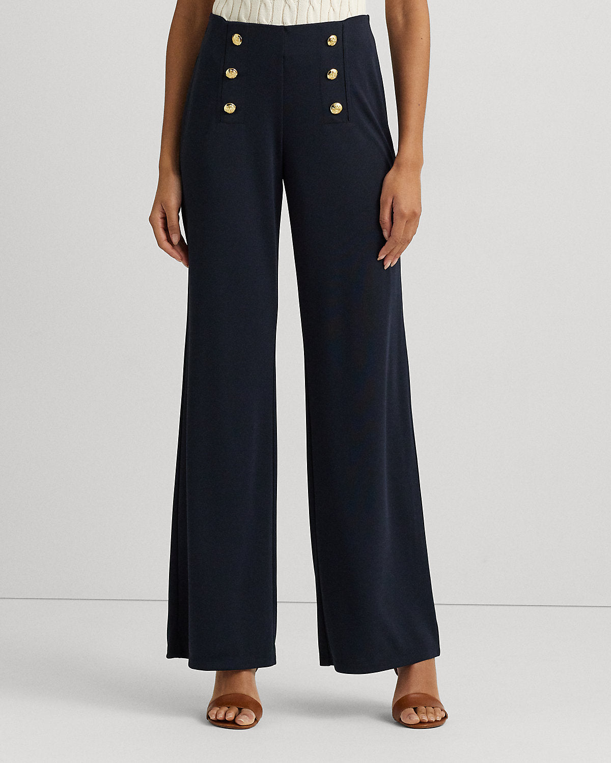 Stretch Jersey Wide-Leg Pant