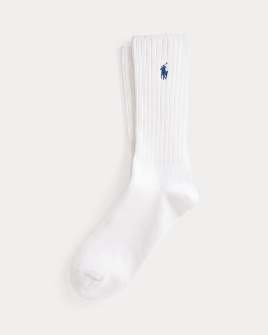 Signature Pony Cotton-Blend Crew Socks