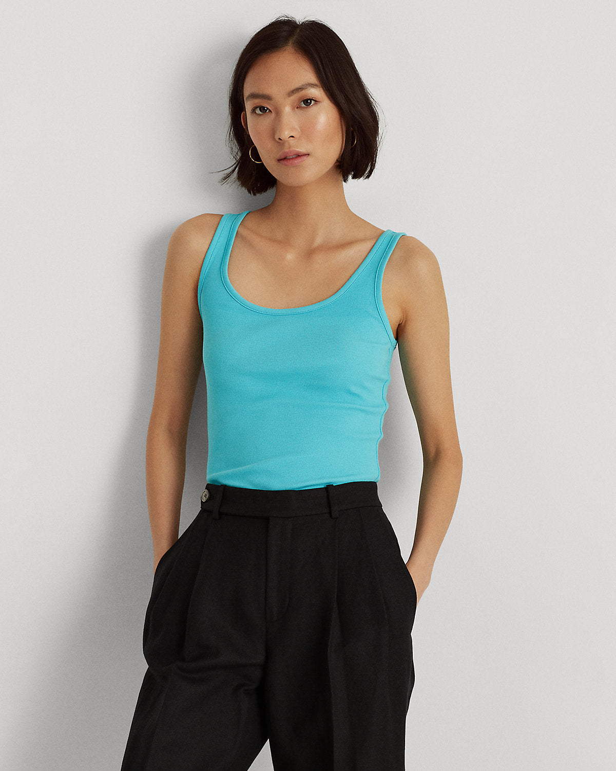 Stretch Cotton Tank Top