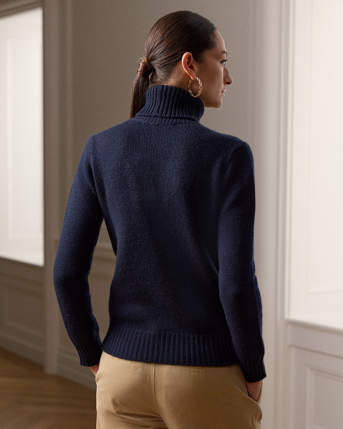 Flag Cashmere Turtleneck Sweater