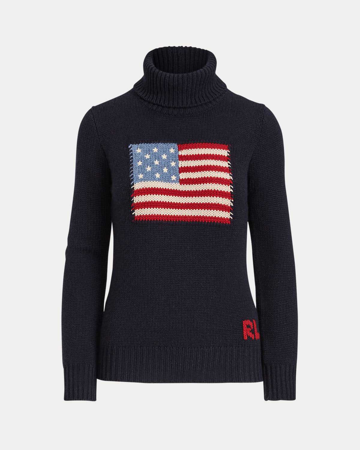 Flag Cashmere Turtleneck Sweater