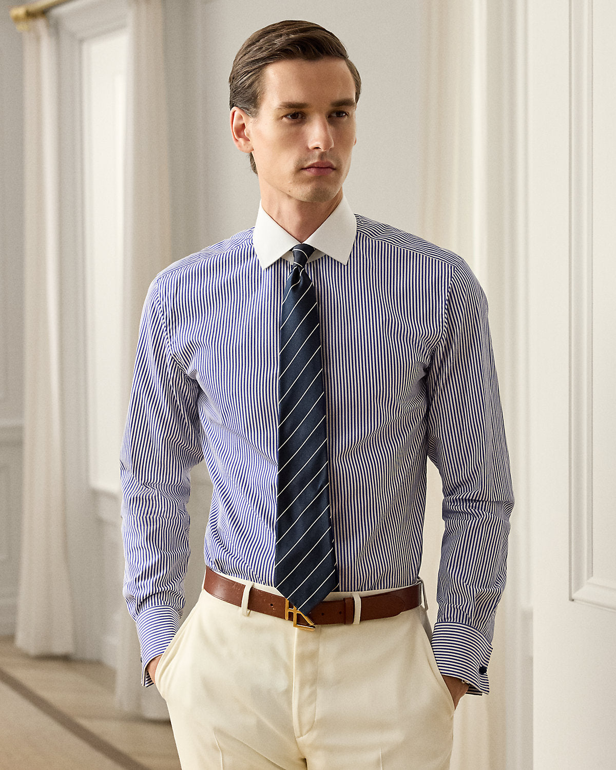 Bengal-Stripe French Cuff Shirt
