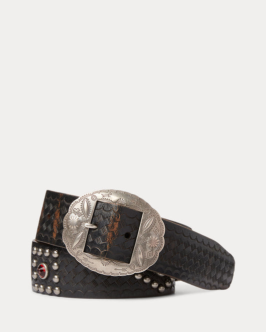 Studded Leather Belt
