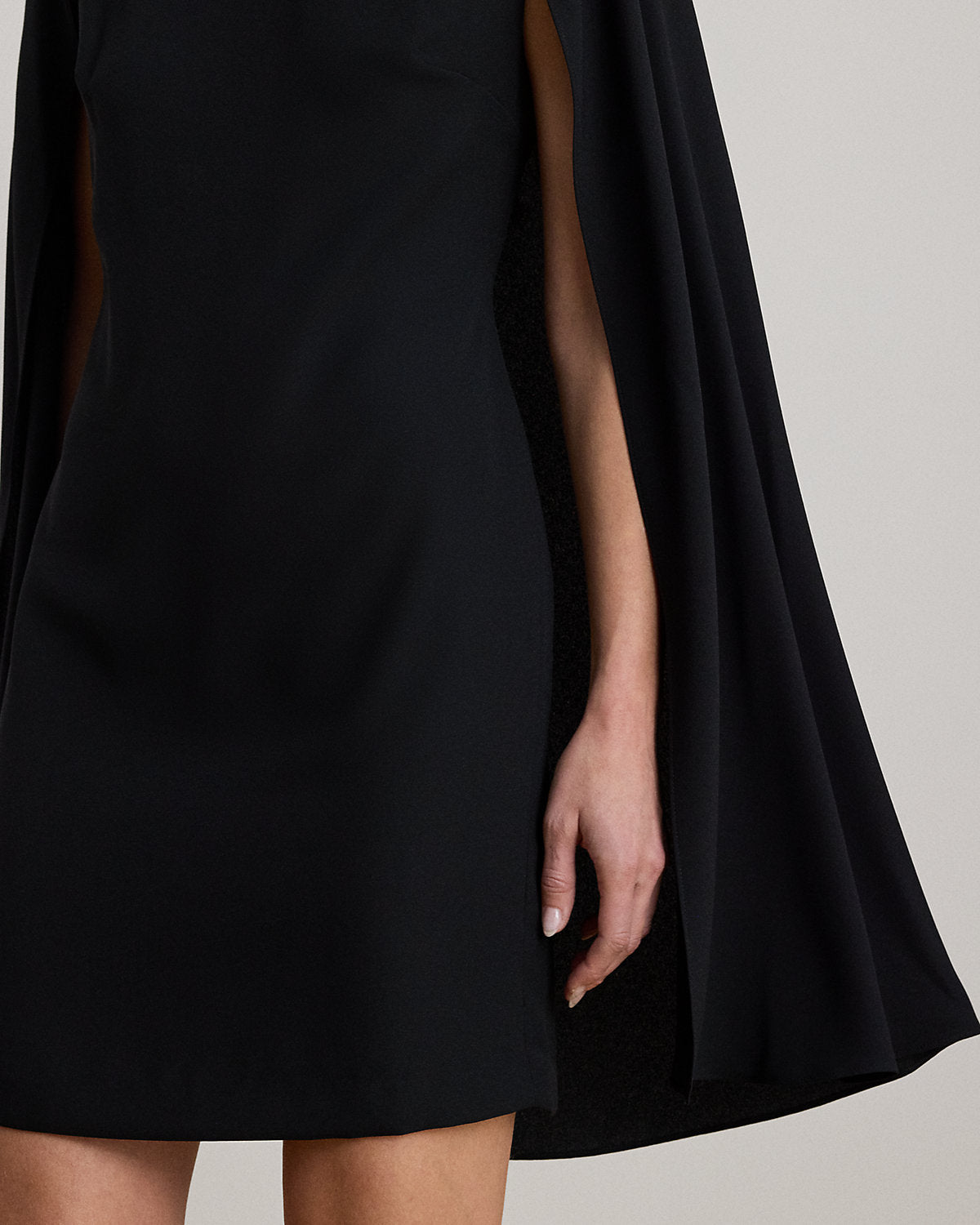 Cape Georgette Cocktail Dress