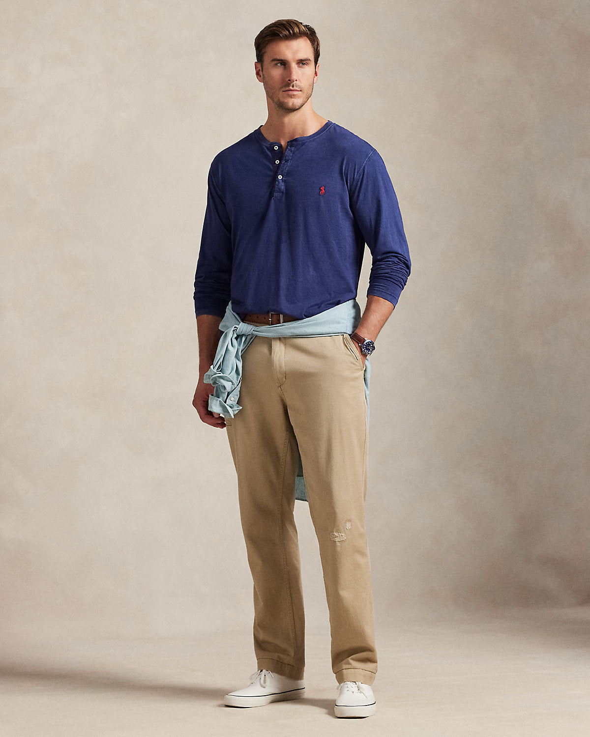 Slub Jersey Henley Shirt