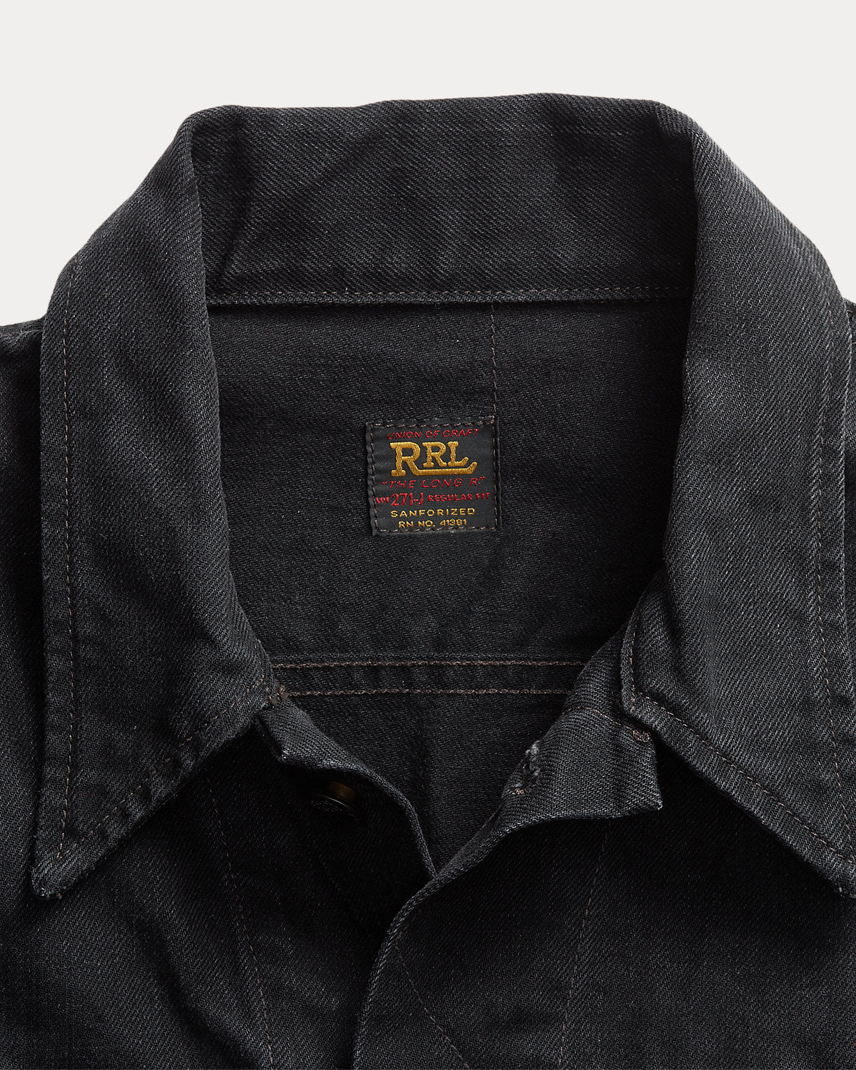 Worn-In Black Denim Trucker Jacket