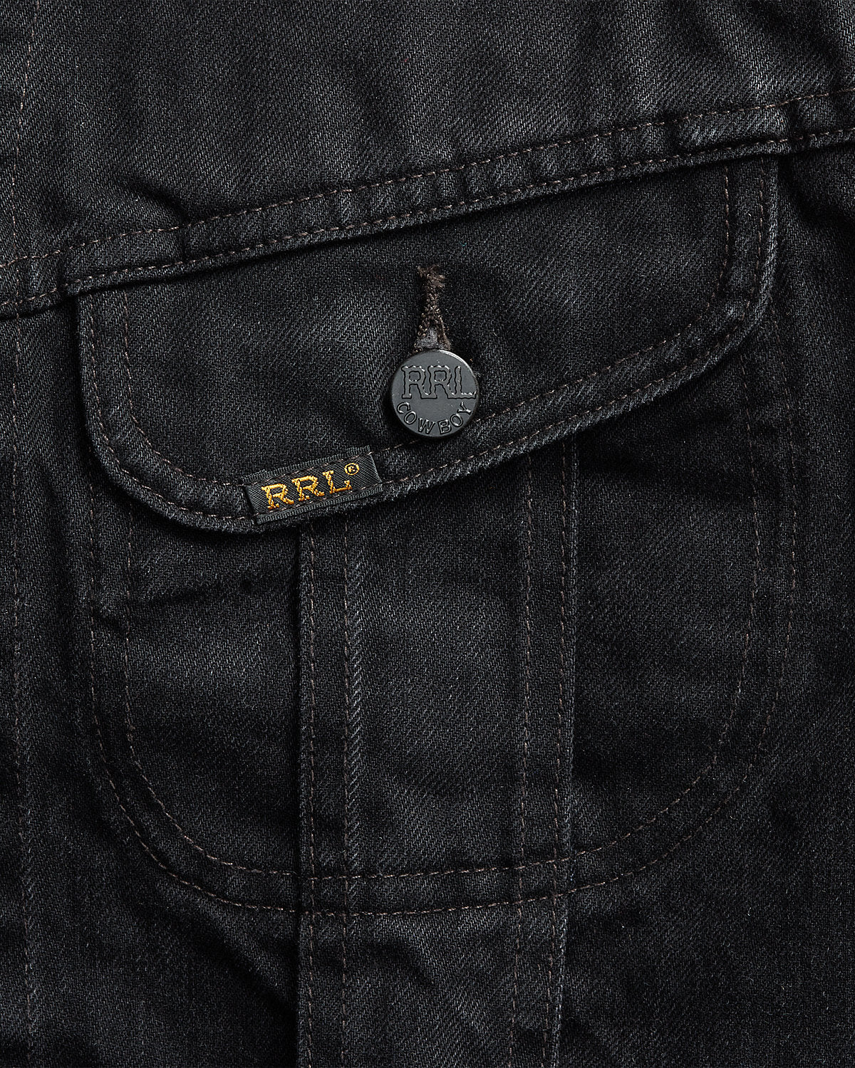 Worn-In Black Denim Trucker Jacket