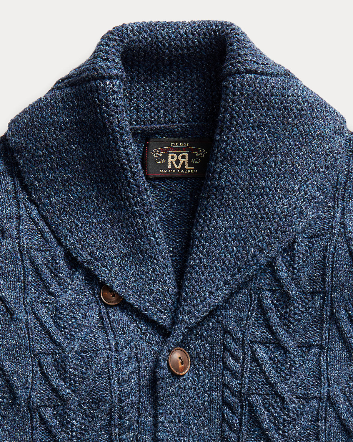 Aran-Knit Cotton Cardigan