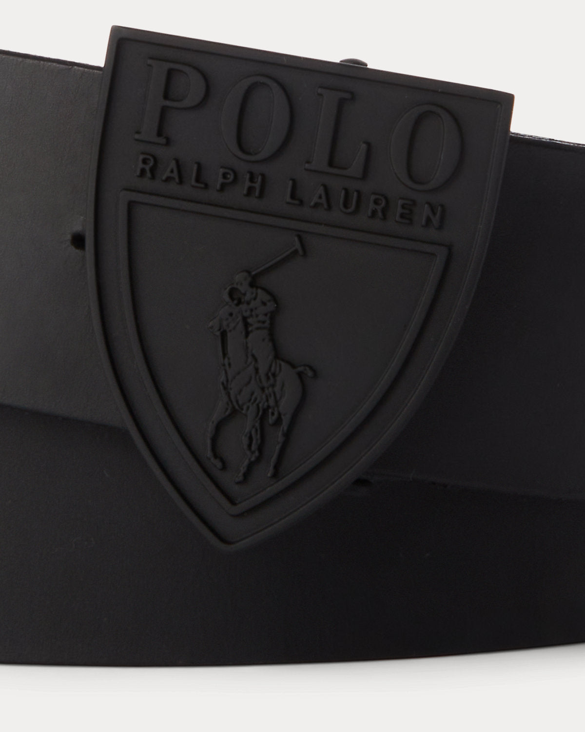 Shield-Buckle Leather Belt