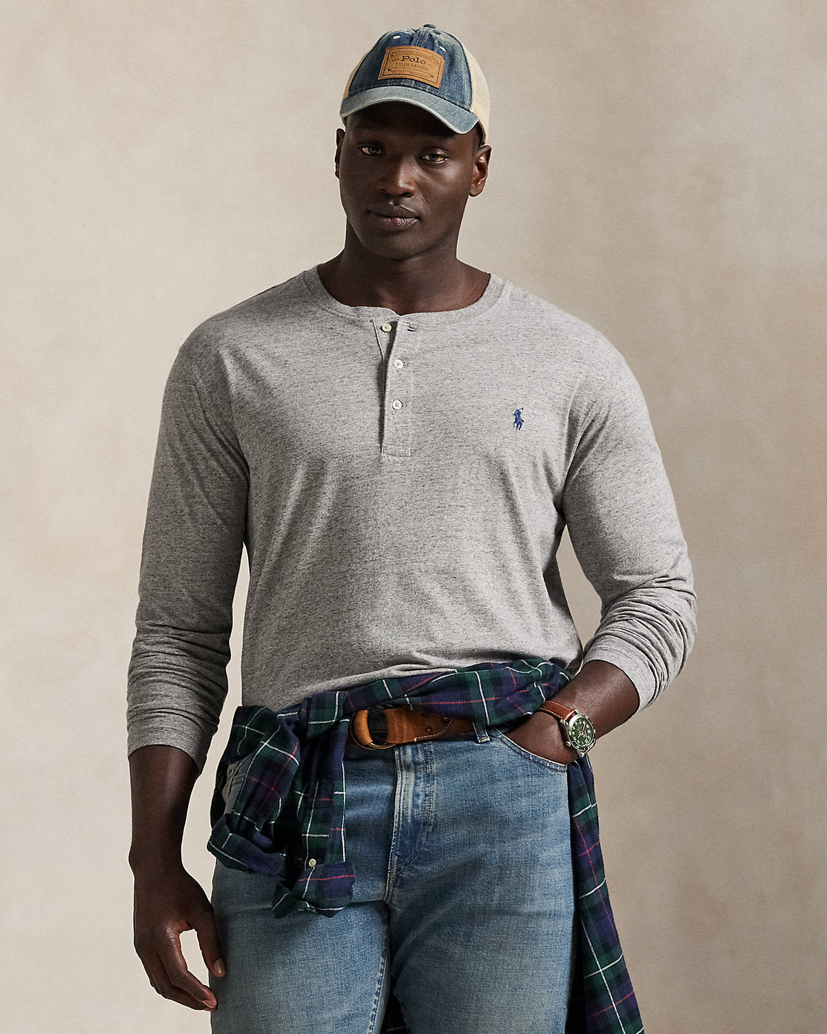 Slub Jersey Henley Shirt