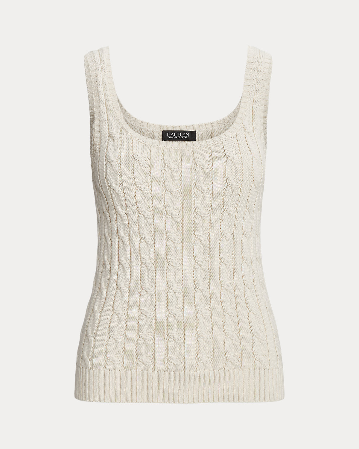 Cable-Knit Sleeveless Sweater