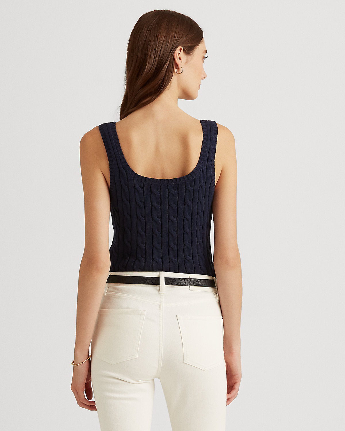 Cable-Knit Sleeveless Sweater