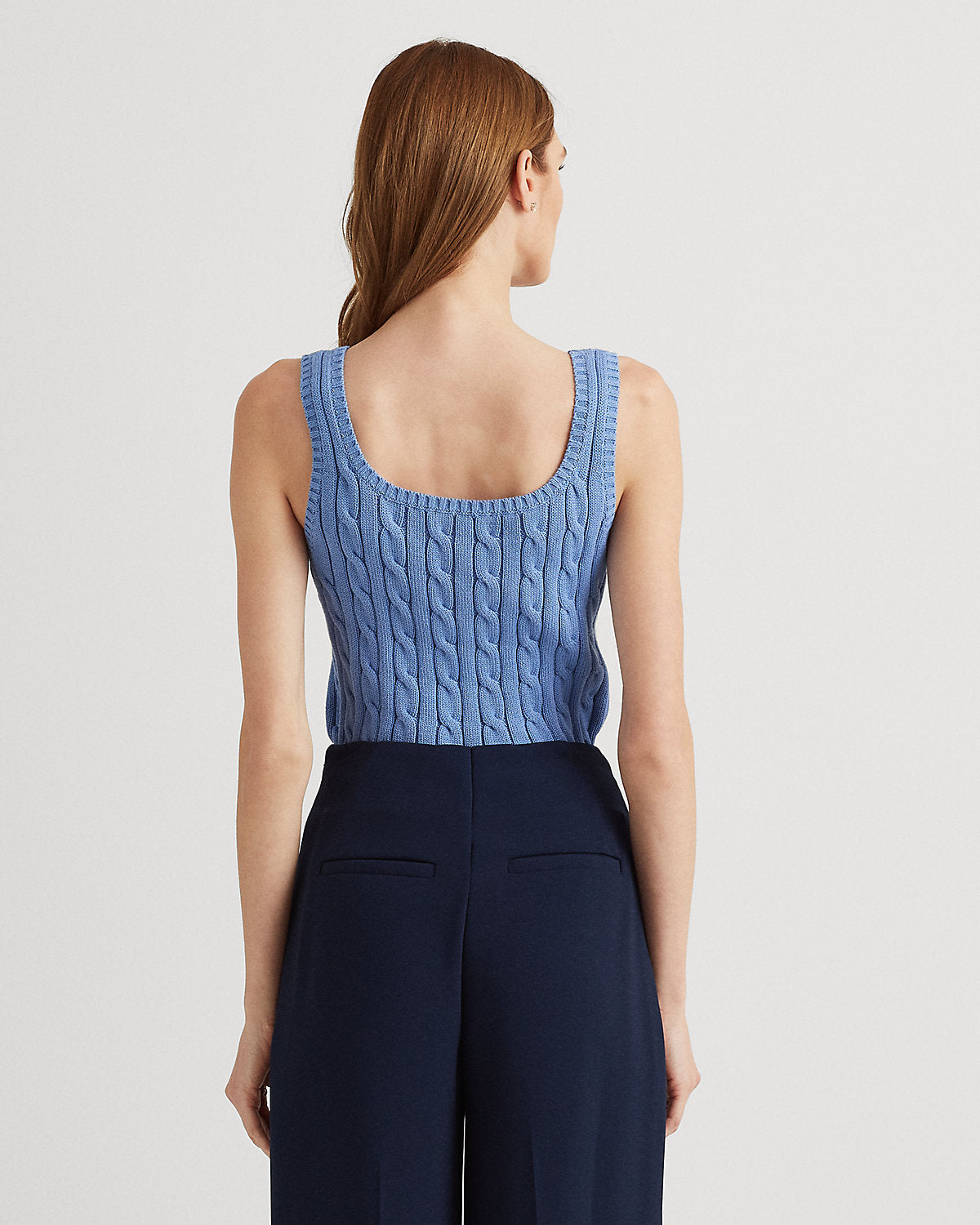 Cable-Knit Sleeveless Sweater