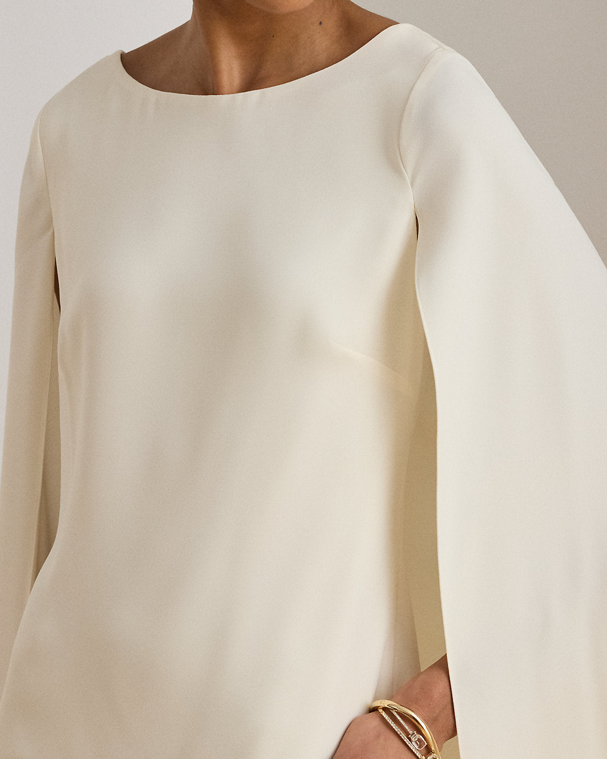 Cape Georgette Cocktail Dress