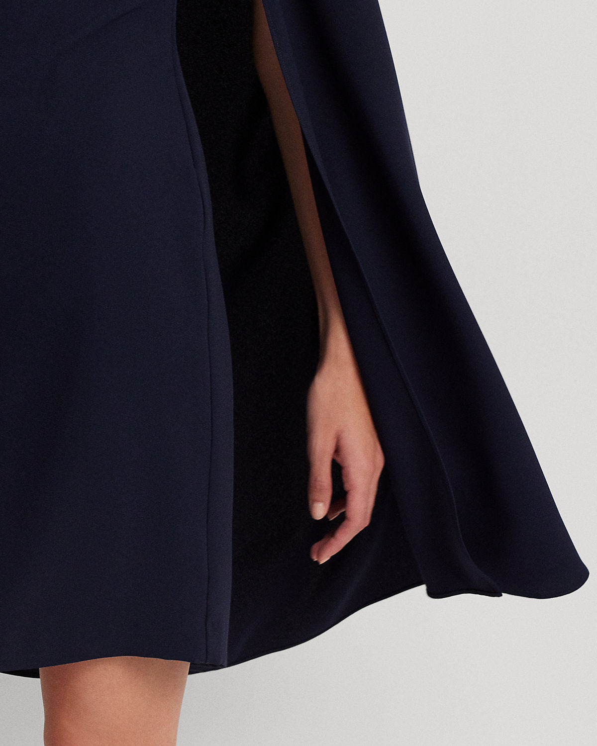 Cape Georgette Cocktail Dress