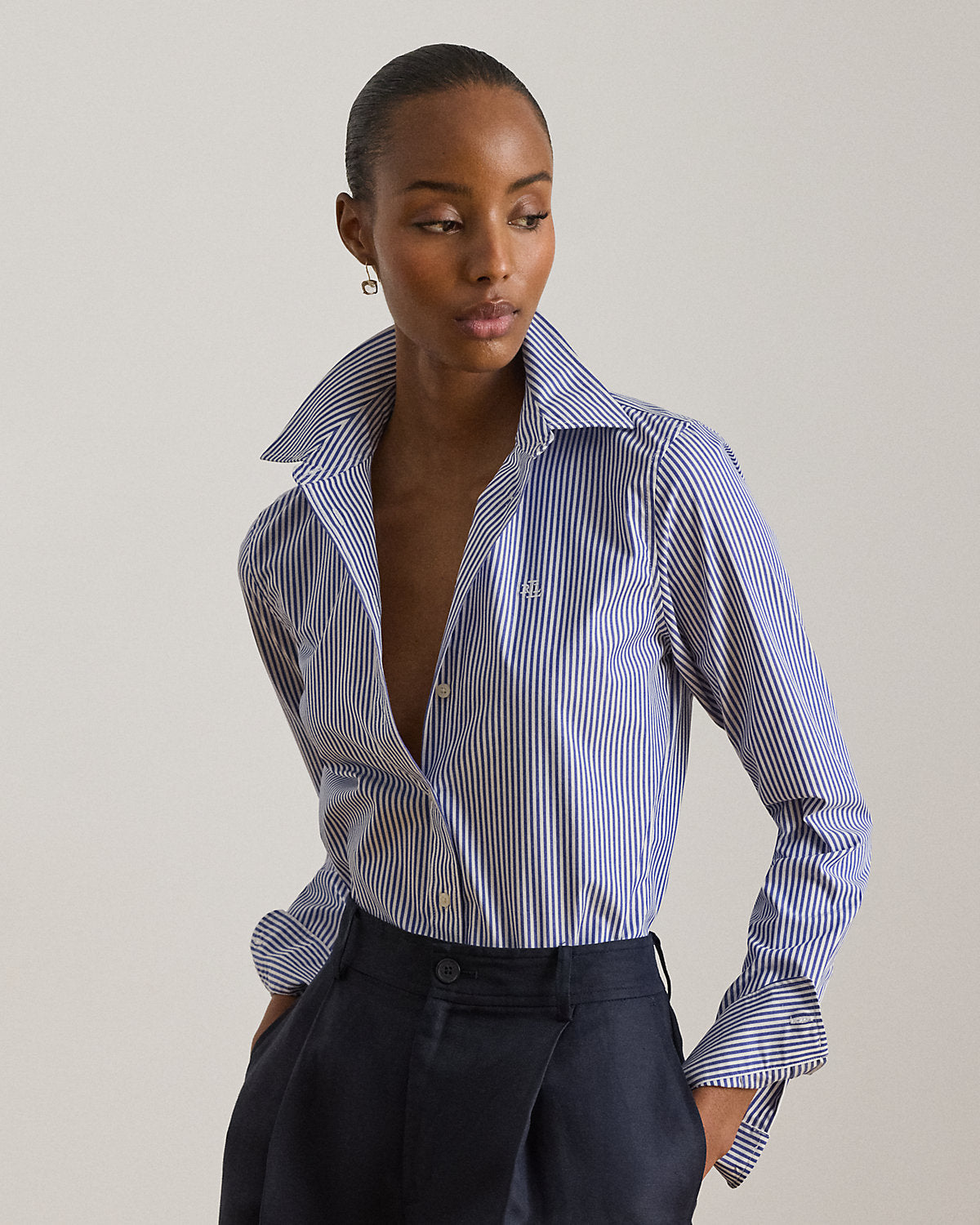 Classic Fit Striped Cotton Shirt