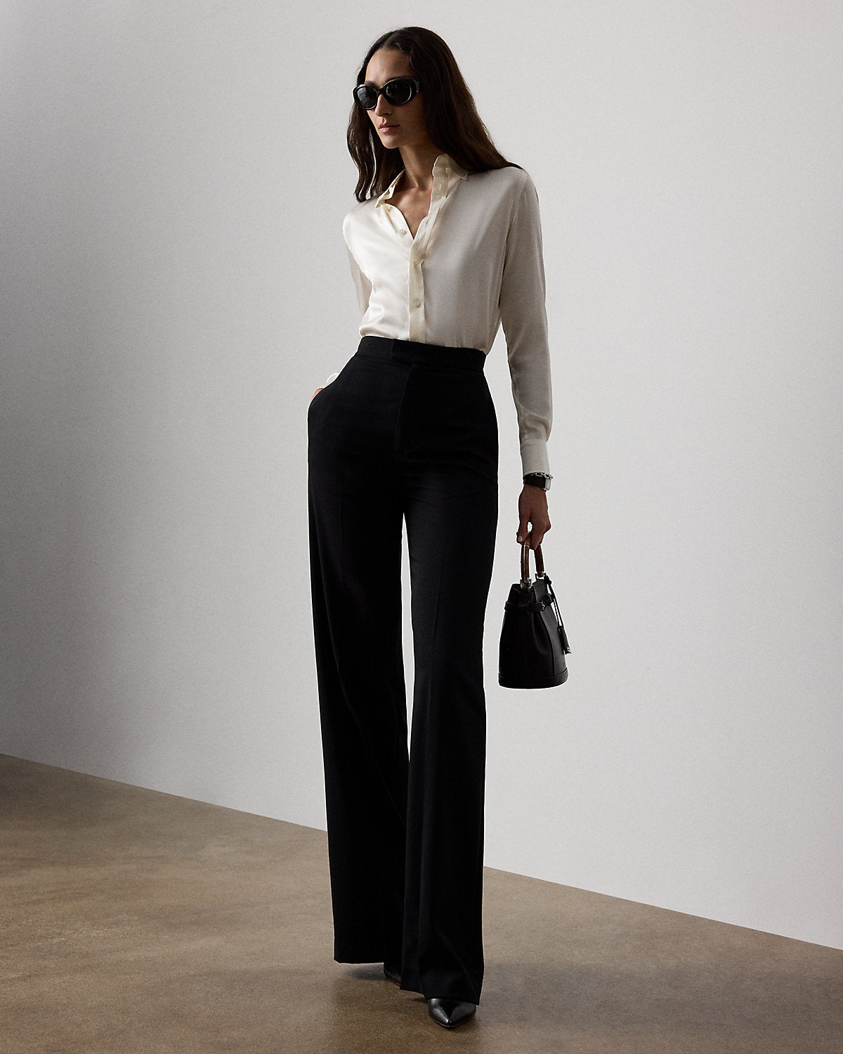 Cameron Straight Fit Charmeuse Shirt