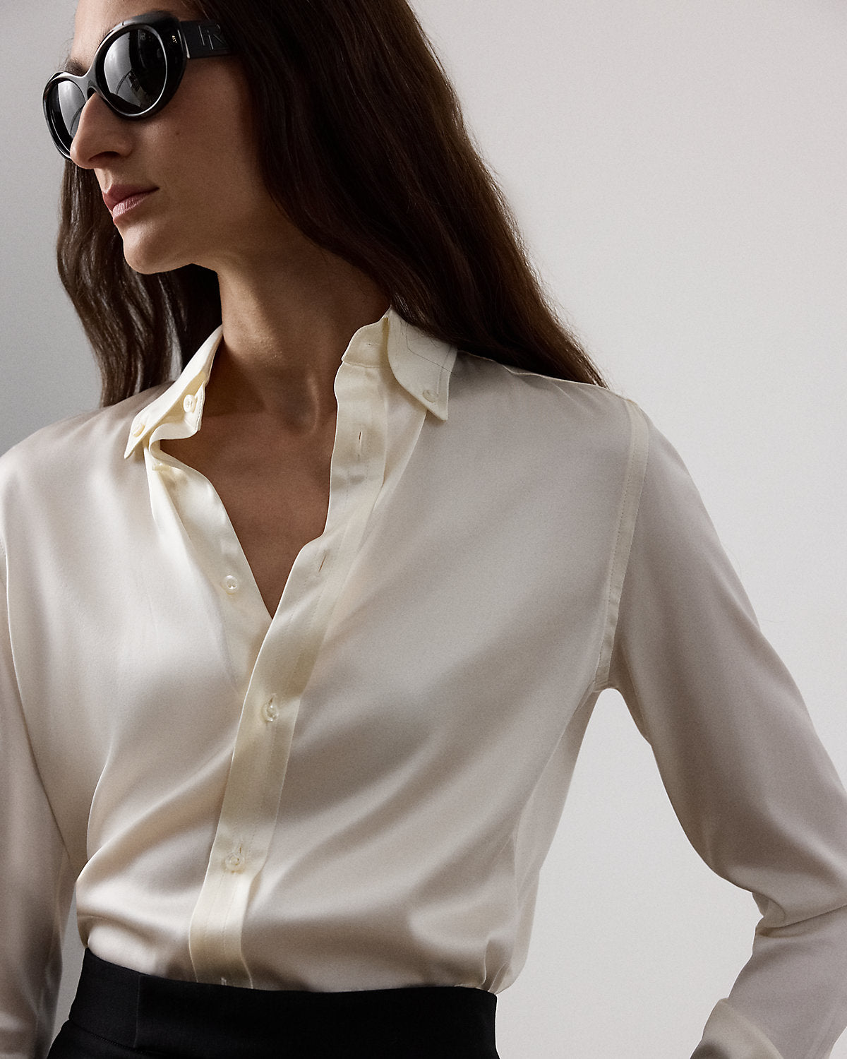 Cameron Straight Fit Charmeuse Shirt