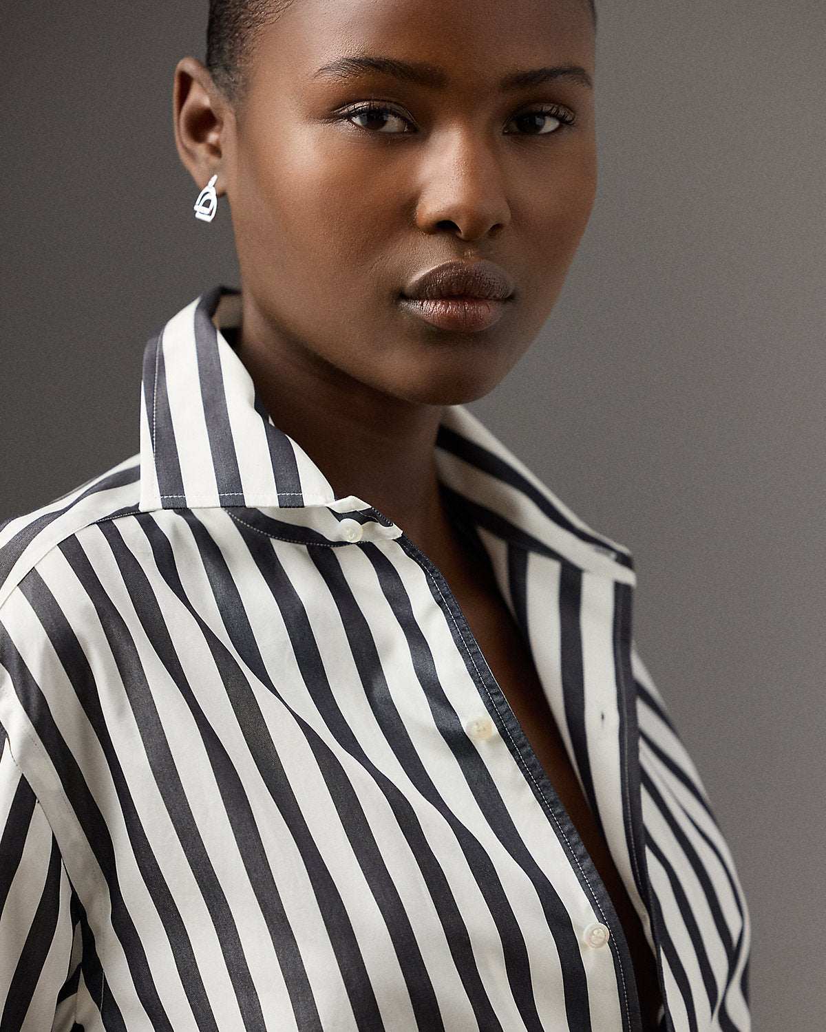 Capri Relaxed Fit Striped Cotton Shirt