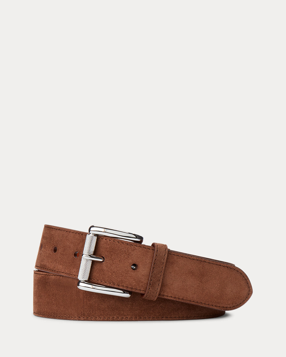 Suede Roller-Buckle Belt