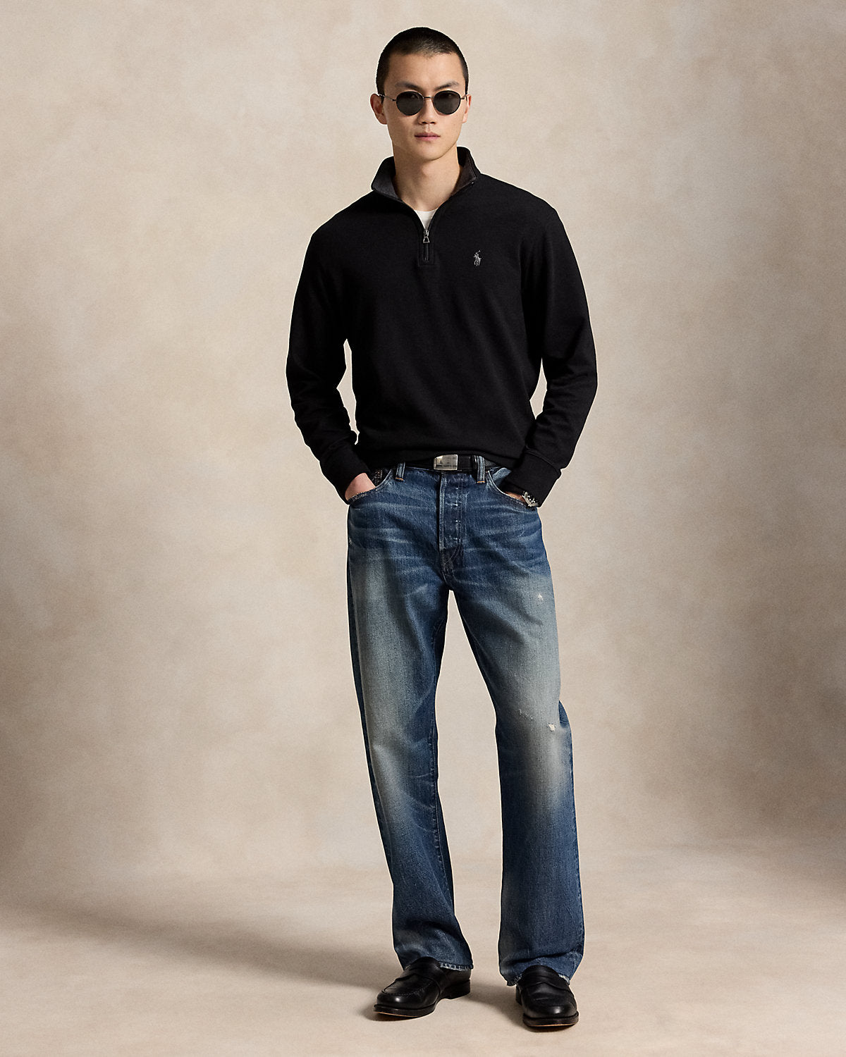 Luxury Jersey Quarter-Zip Pullover