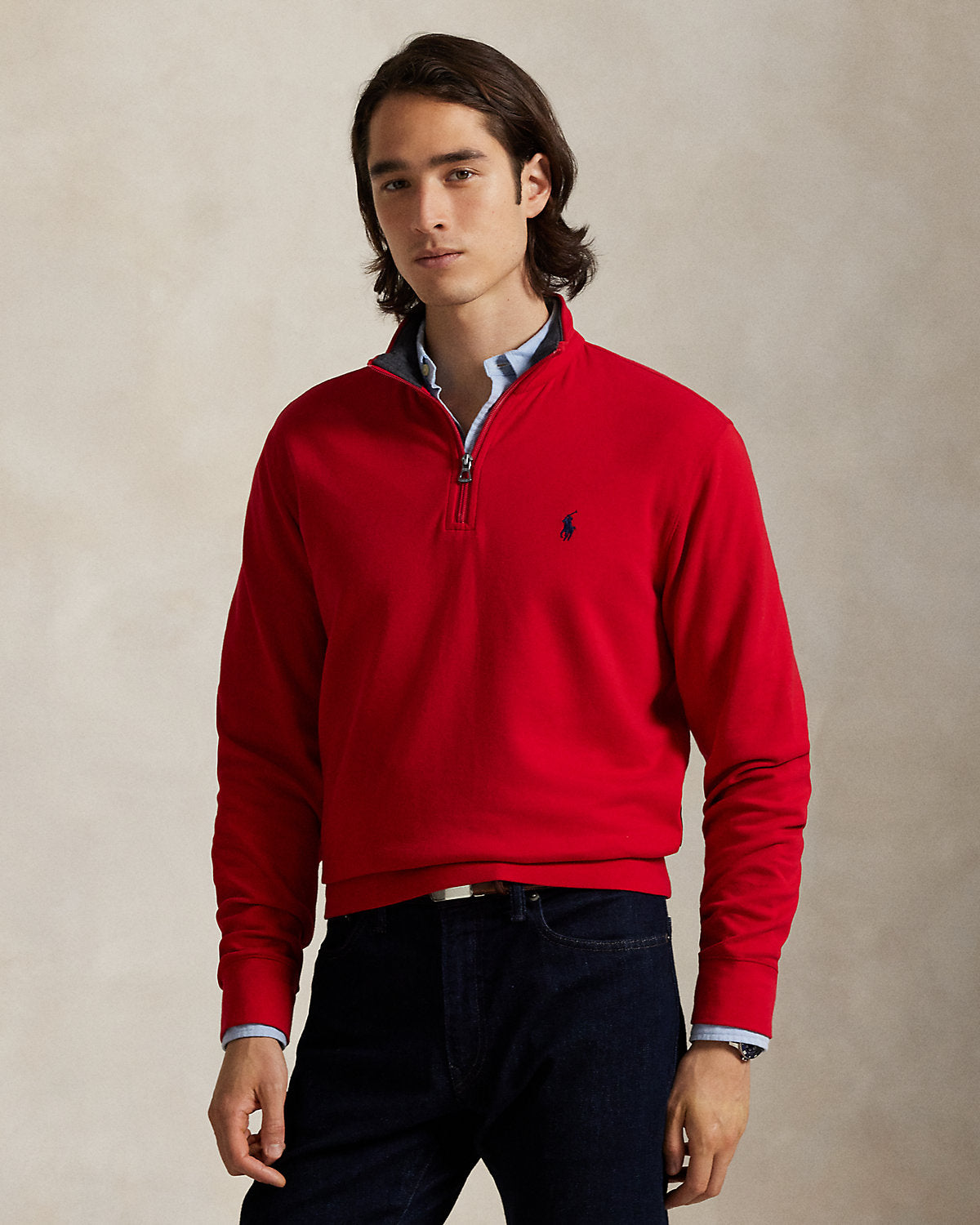 Luxury Jersey Quarter-Zip Pullover