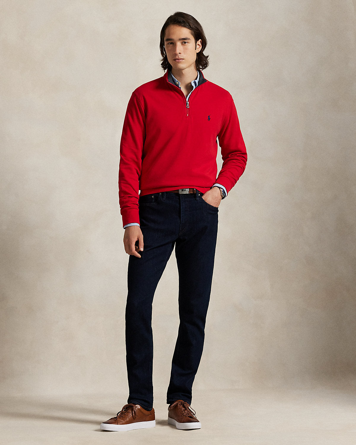 Luxury Jersey Quarter-Zip Pullover