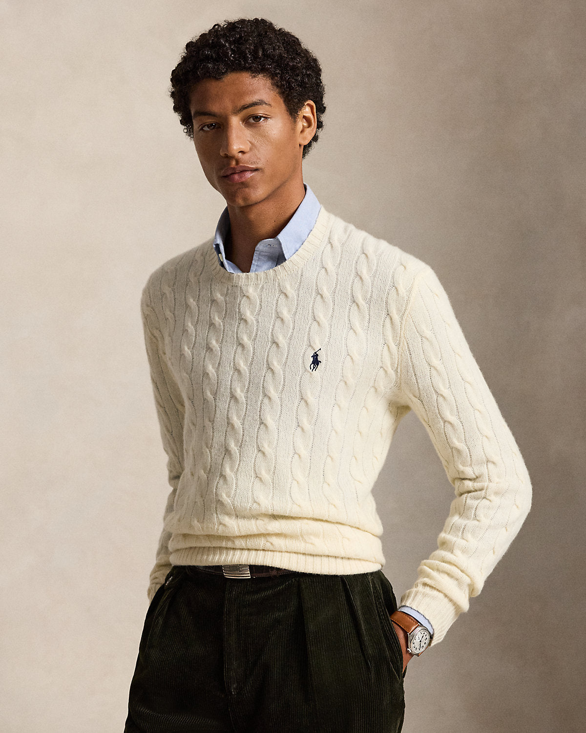 Cable-Knit Wool-Cashmere Sweater
