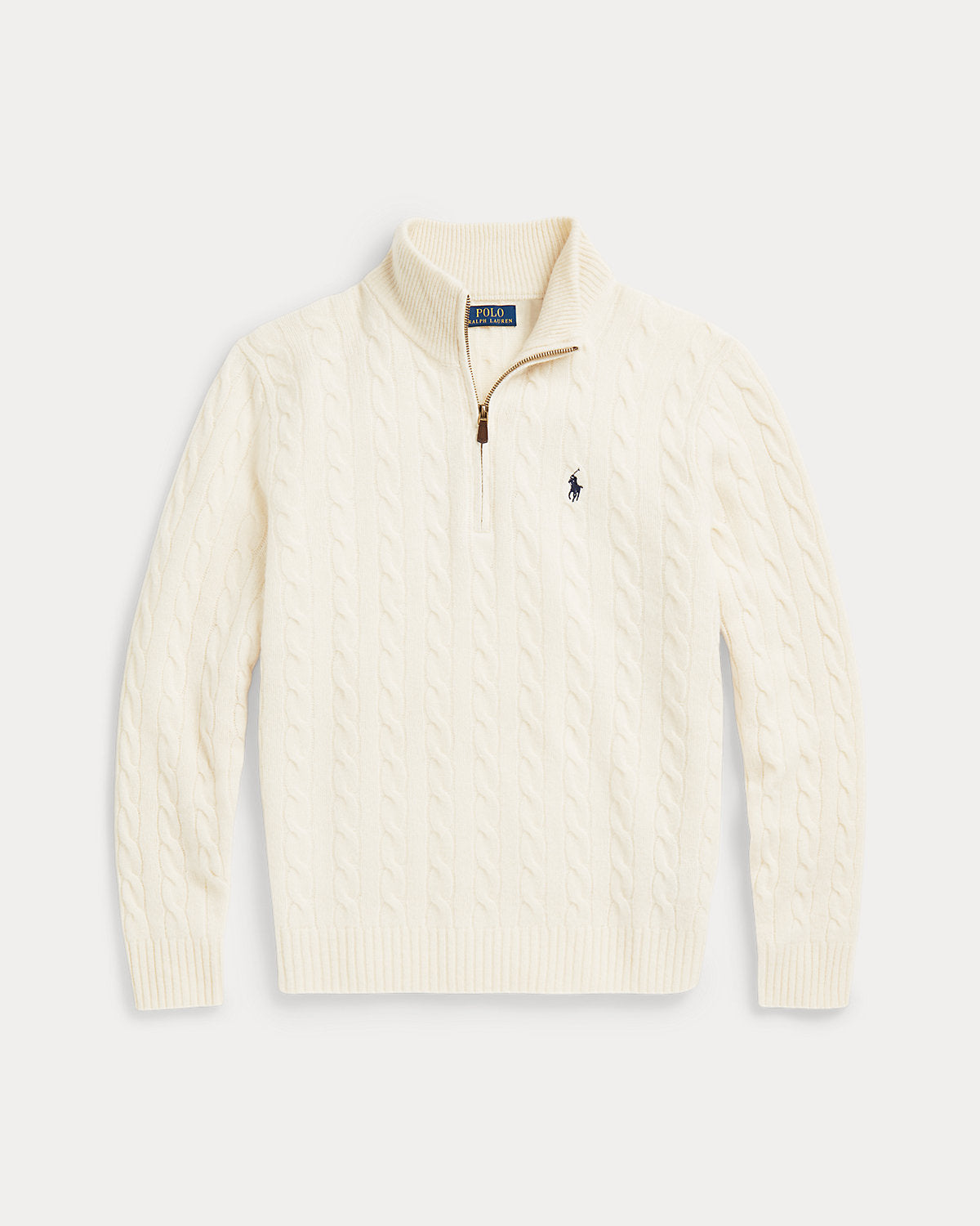 Cable-Knit Quarter-Zip Sweater