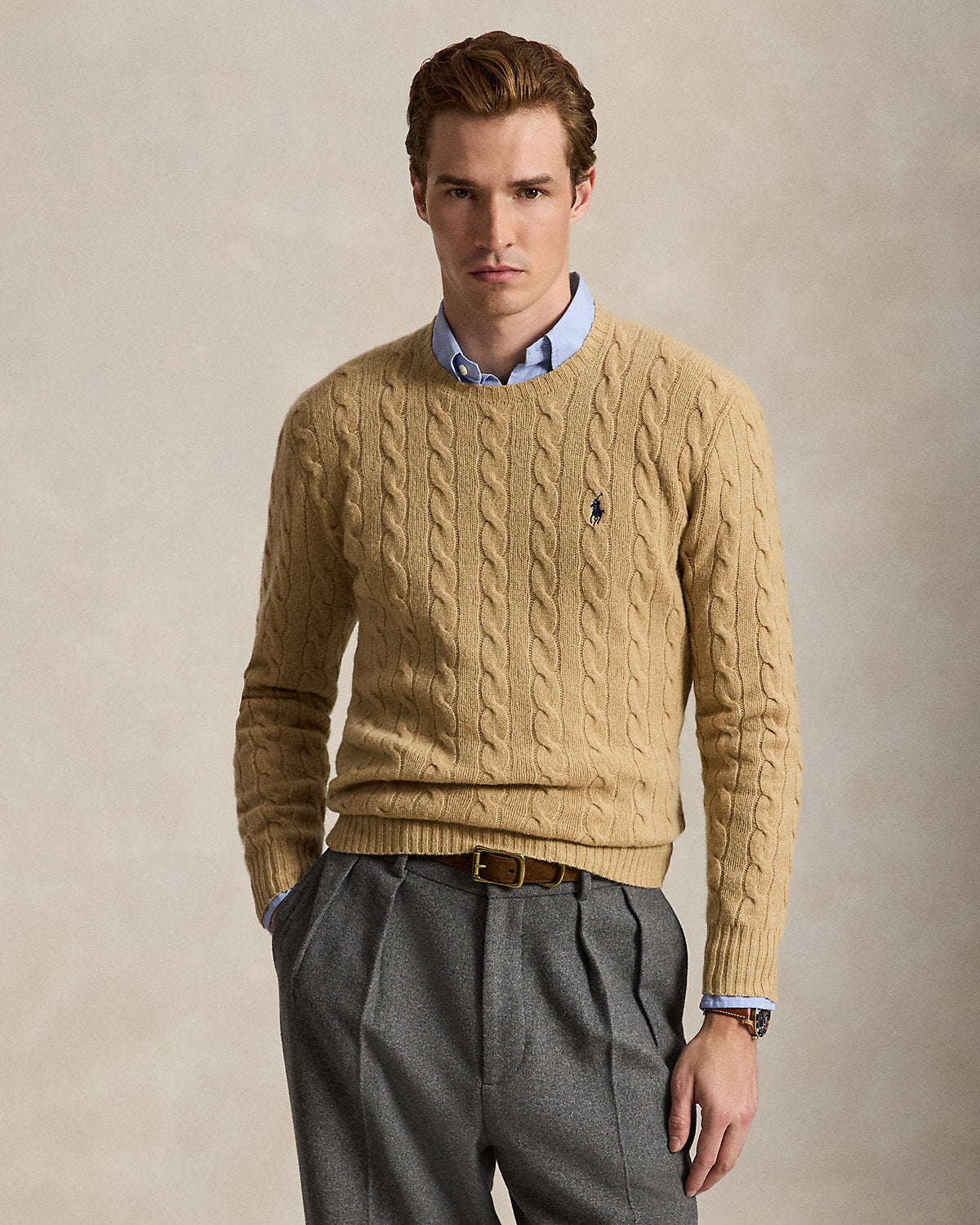 Cable-Knit Wool-Cashmere Sweater