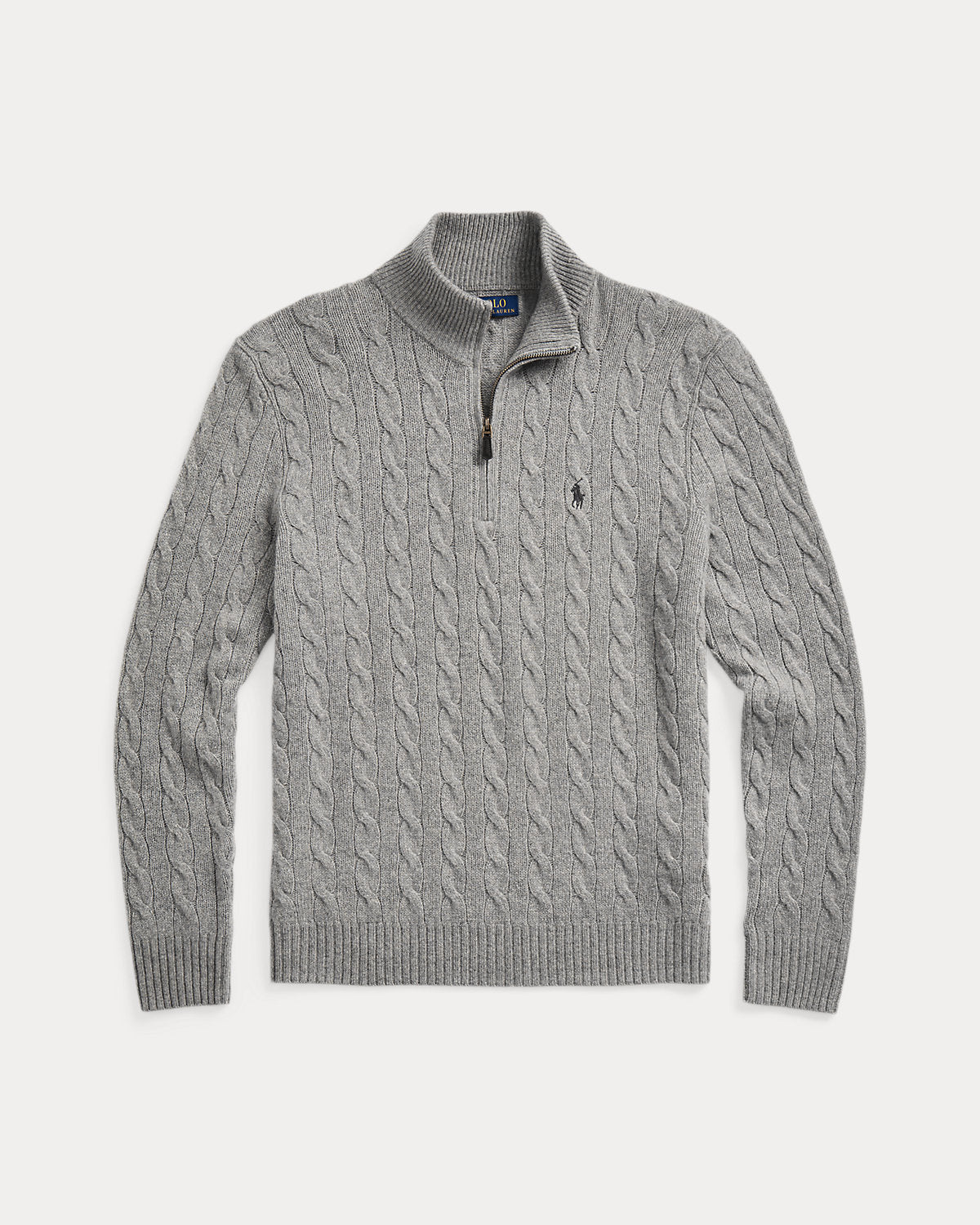 Cable-Knit Quarter-Zip Sweater