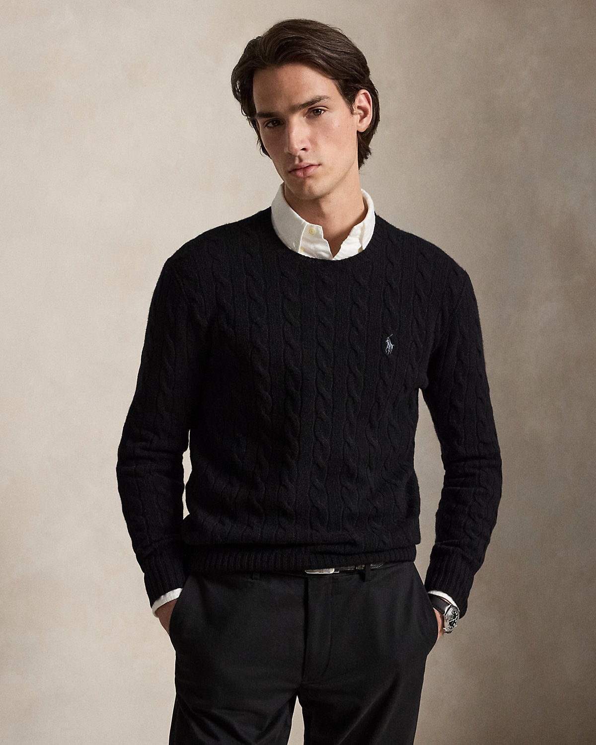 Cable-Knit Wool-Cashmere Sweater