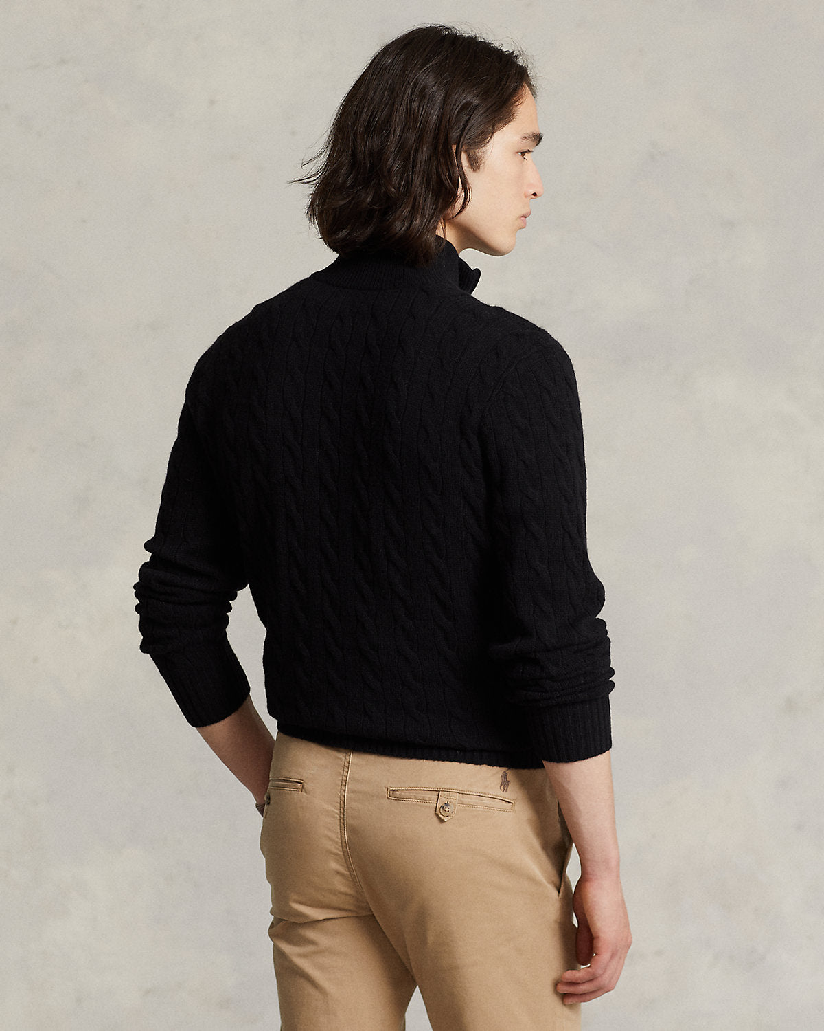 Cable-Knit Quarter-Zip Sweater