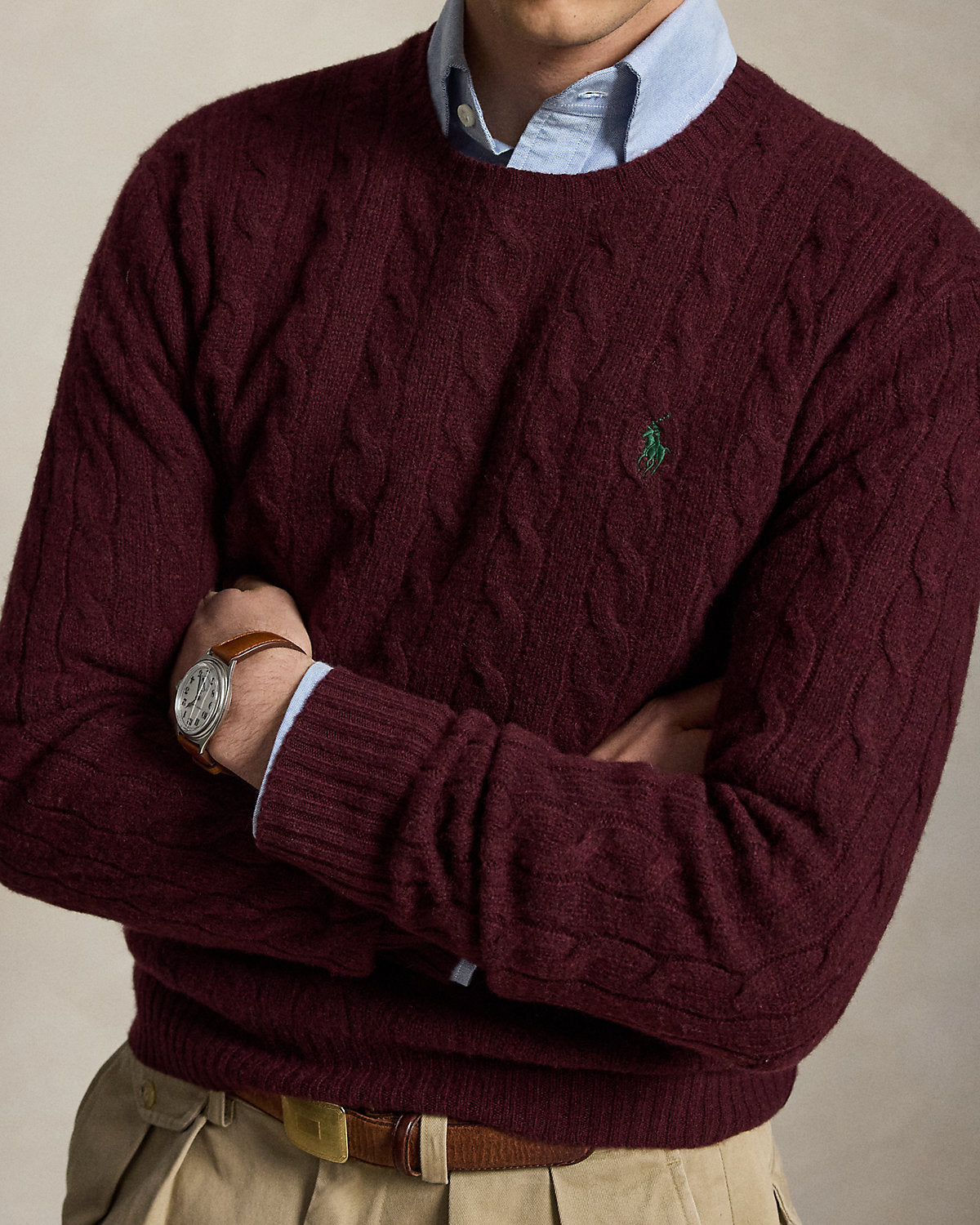 Cable-Knit Wool-Cashmere Sweater