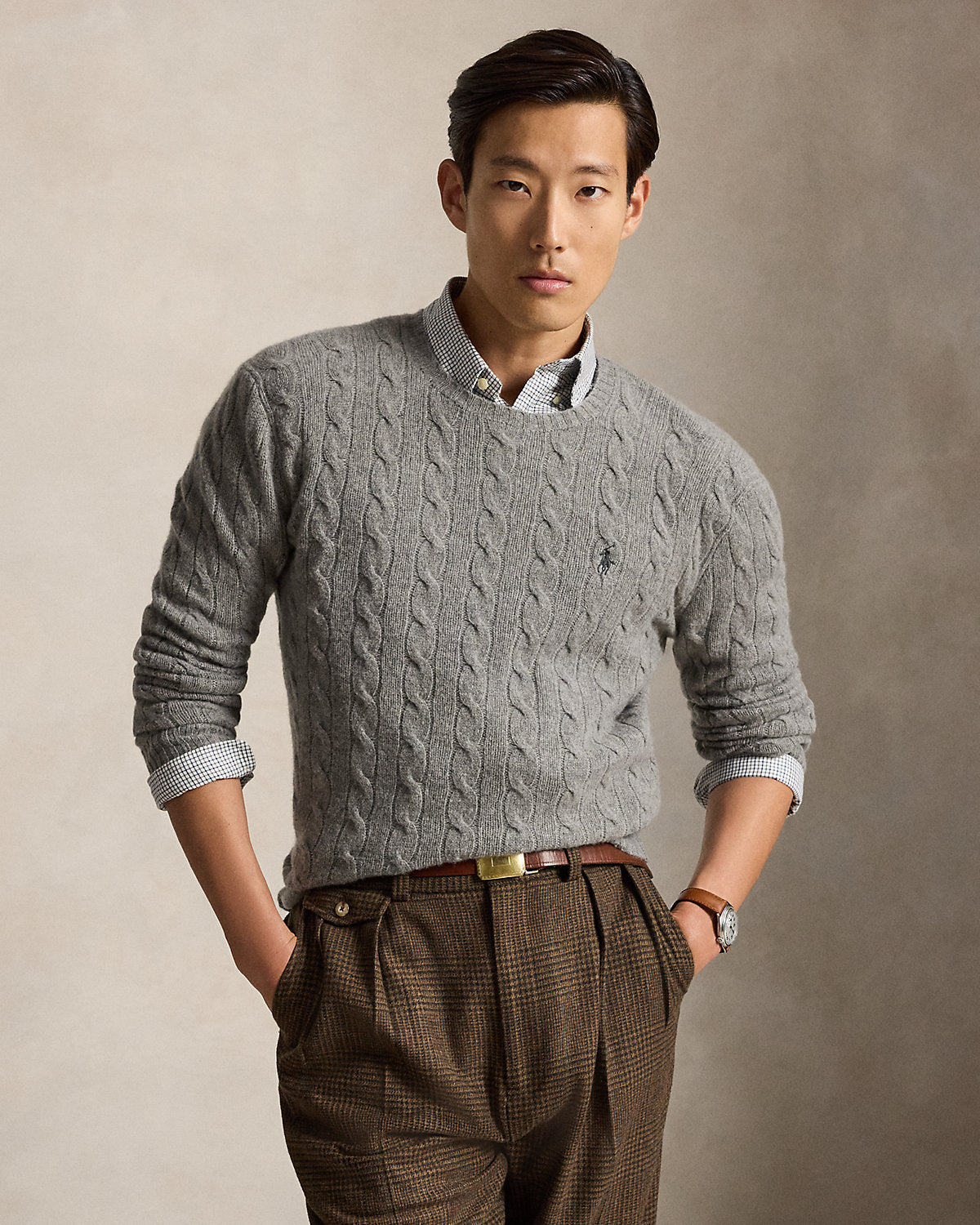 Cable-Knit Wool-Cashmere Sweater