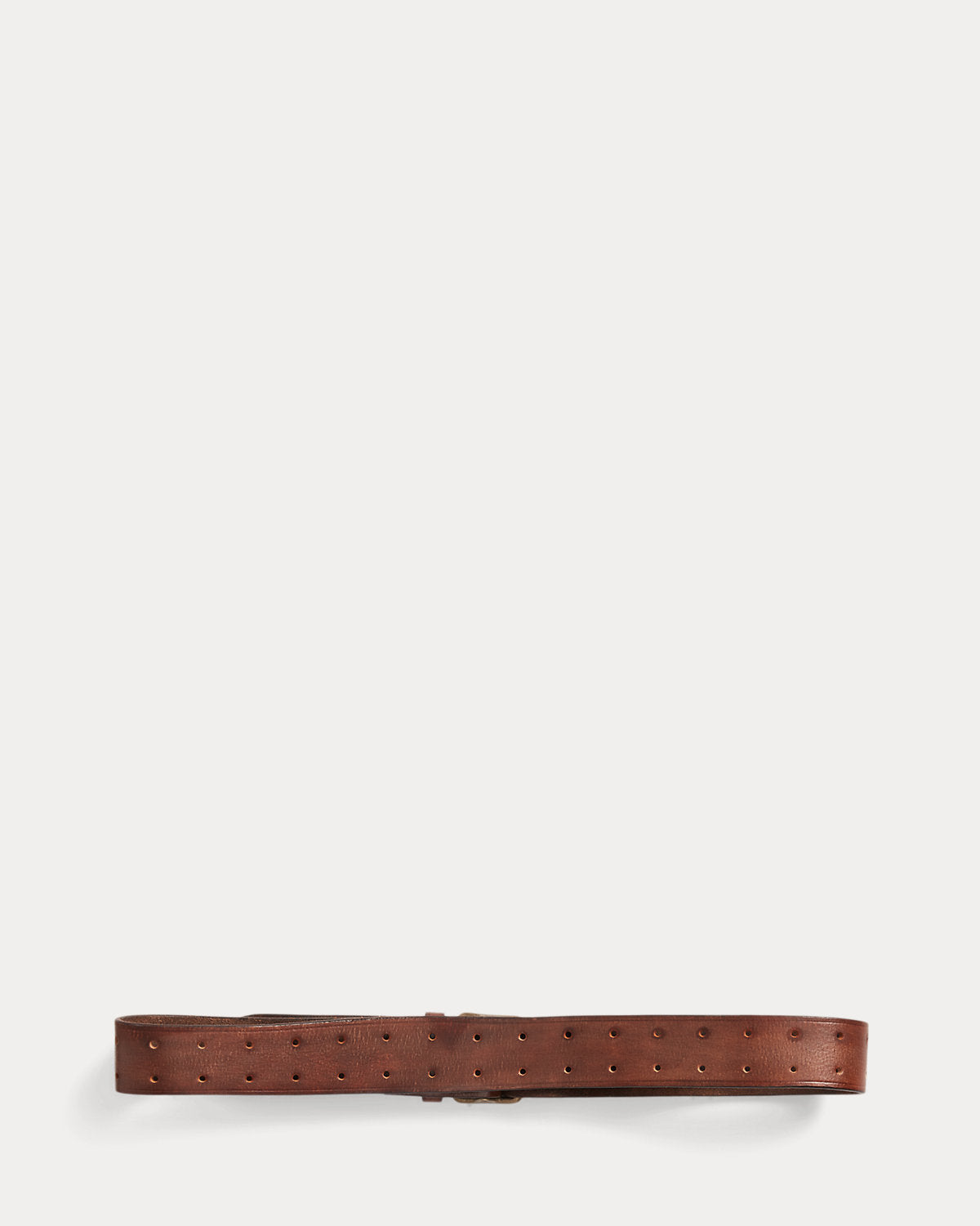 Hand-Burnished Leather Double-Prong Belt