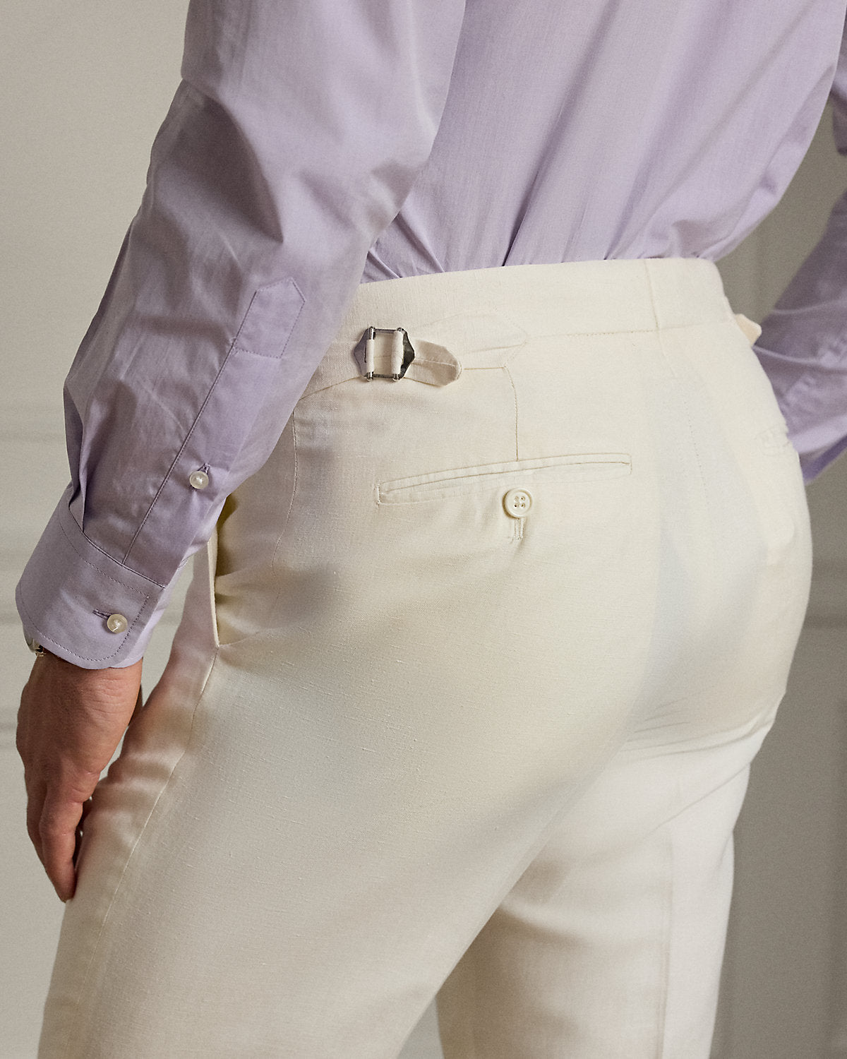 Gregory Hand-Tailored Silk-Linen Trouser