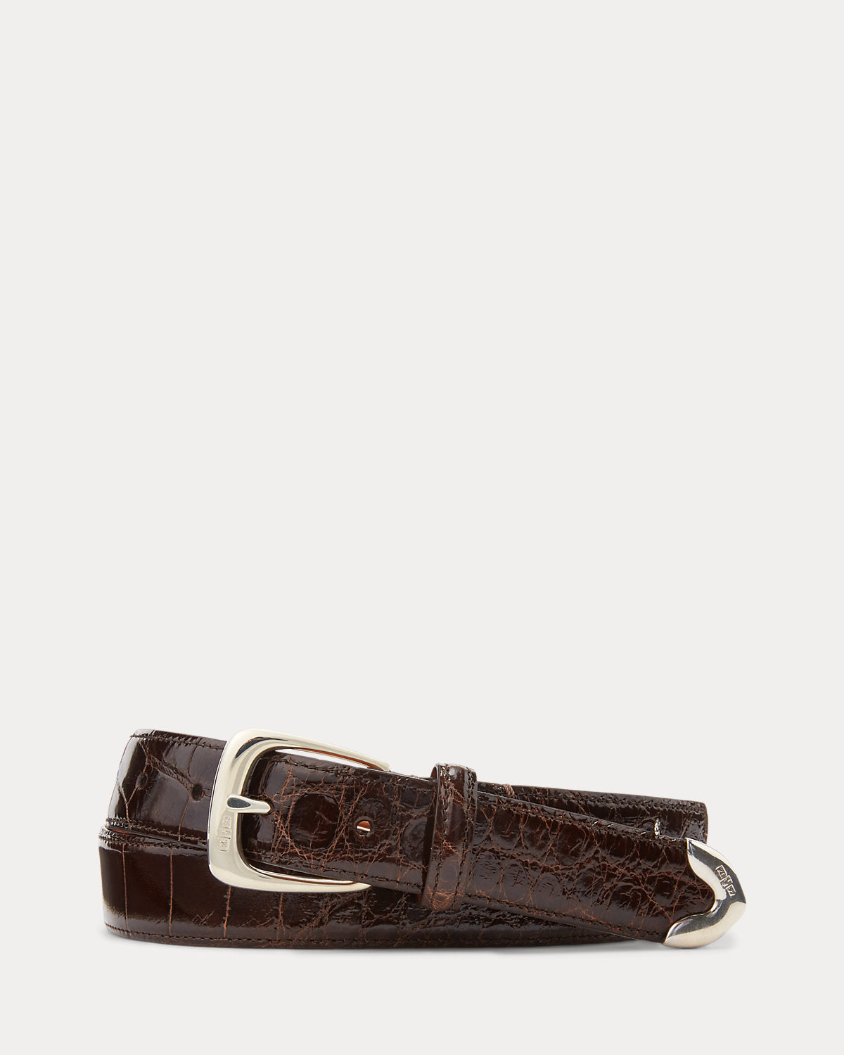 Silver-Buckle Alligator Belt