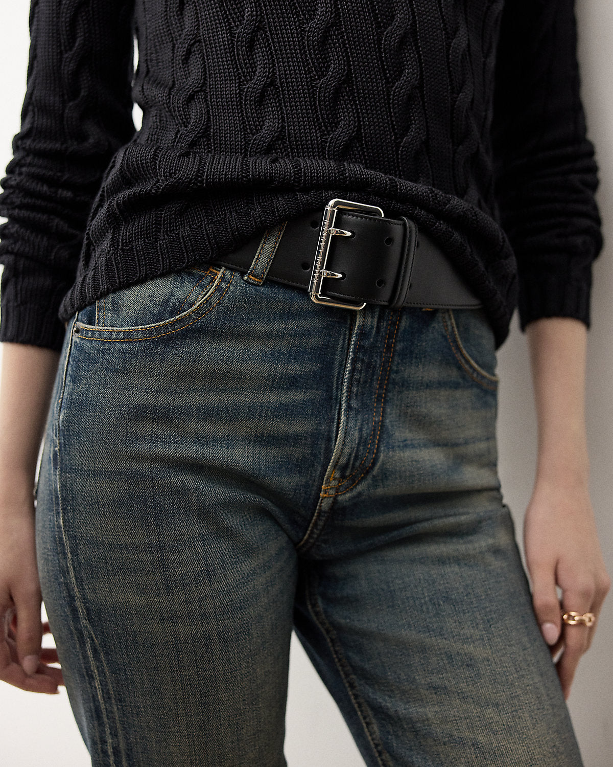 Calfskin Double-Prong Belt