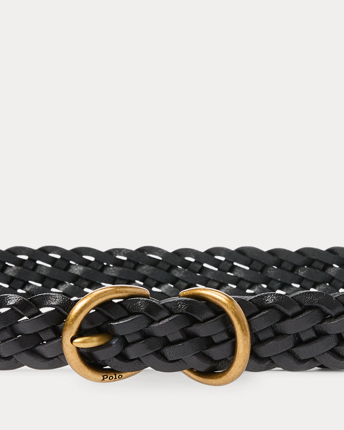 Braided Vachetta Leather Skinny Belt