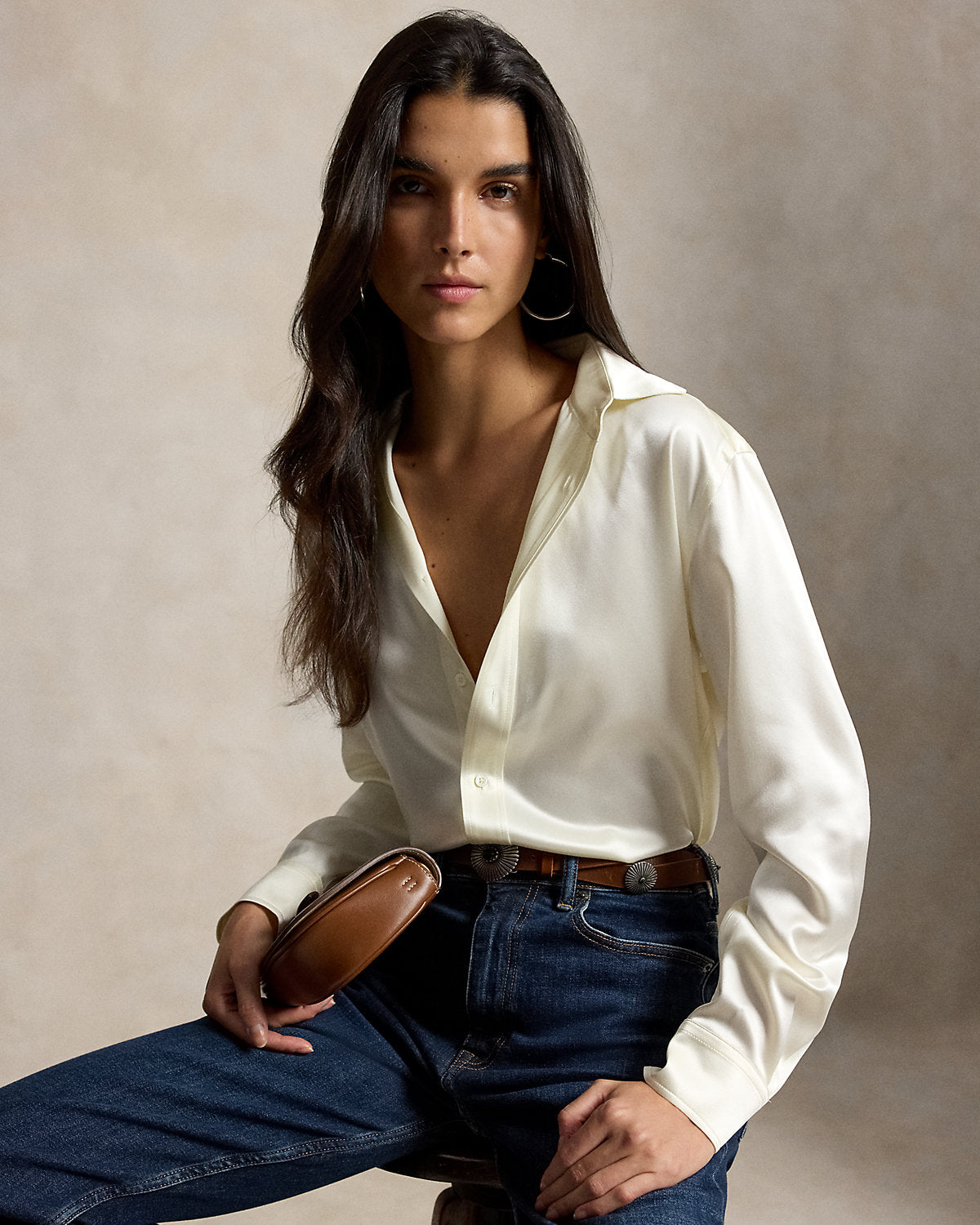 Slim Fit Silk Shirt