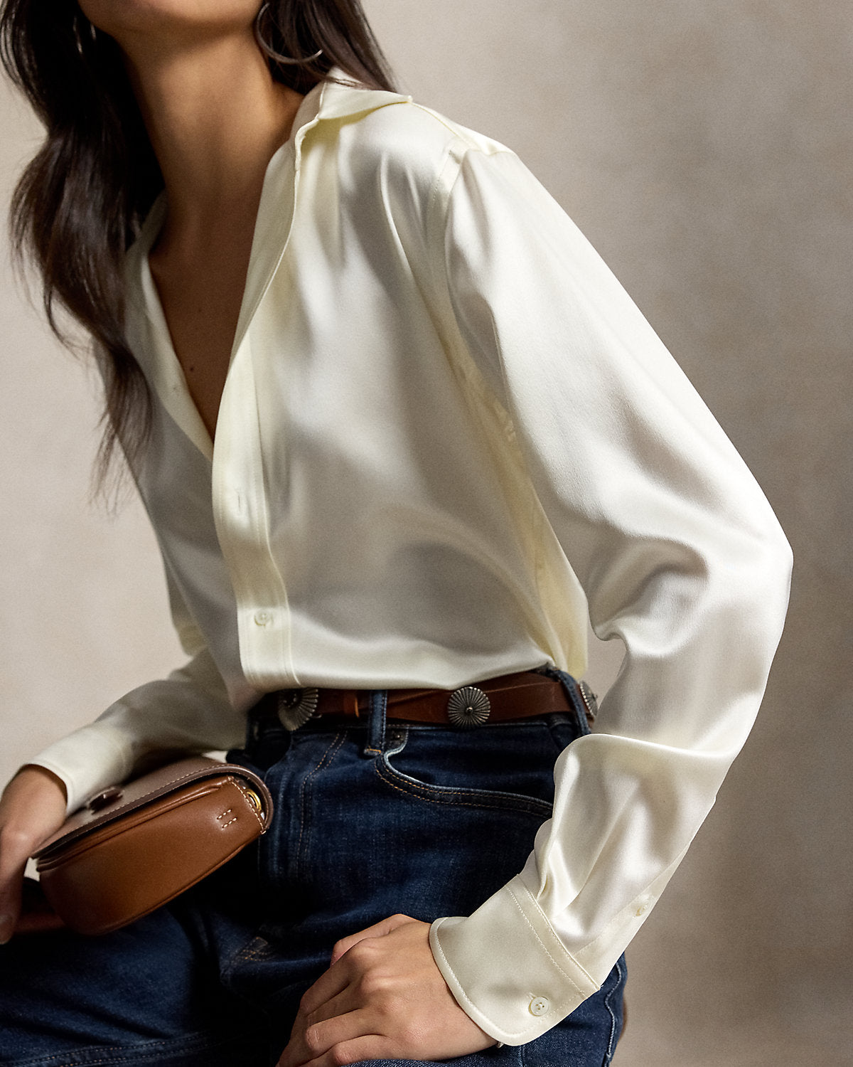 Slim Fit Silk Shirt