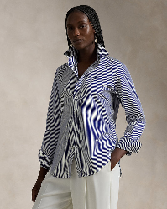 Slim Fit Striped Cotton Shirt