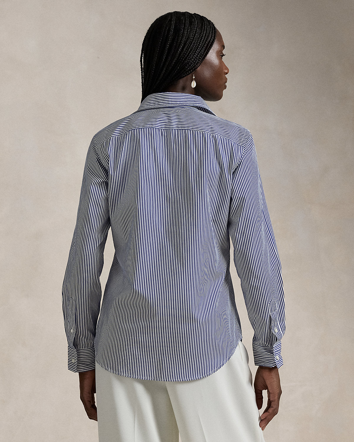 Slim Fit Striped Cotton Shirt