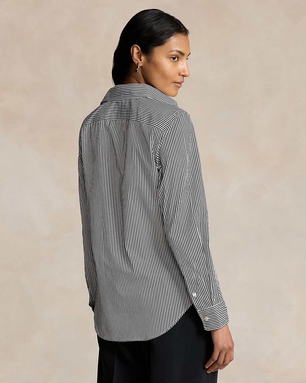 Slim Fit Striped Cotton Shirt