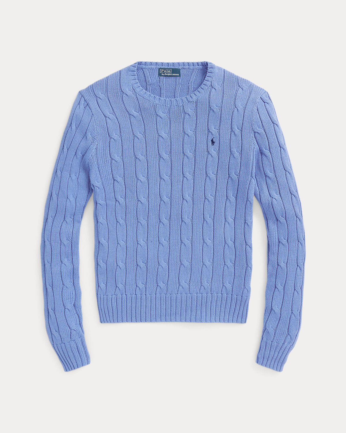 Cable-Knit Cotton Crewneck Sweater